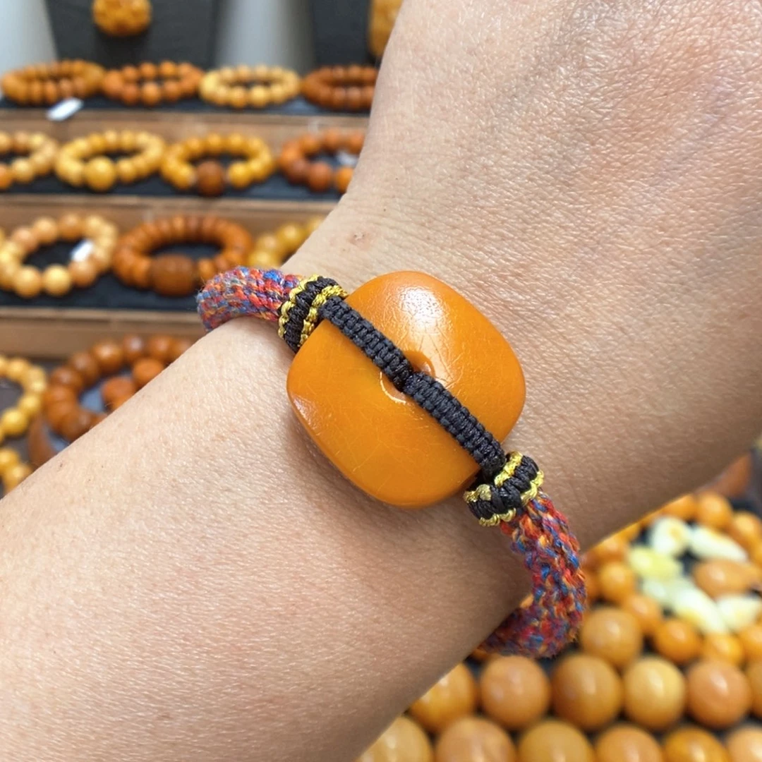 未镶嵌蜜蜡手绳蜜蜡