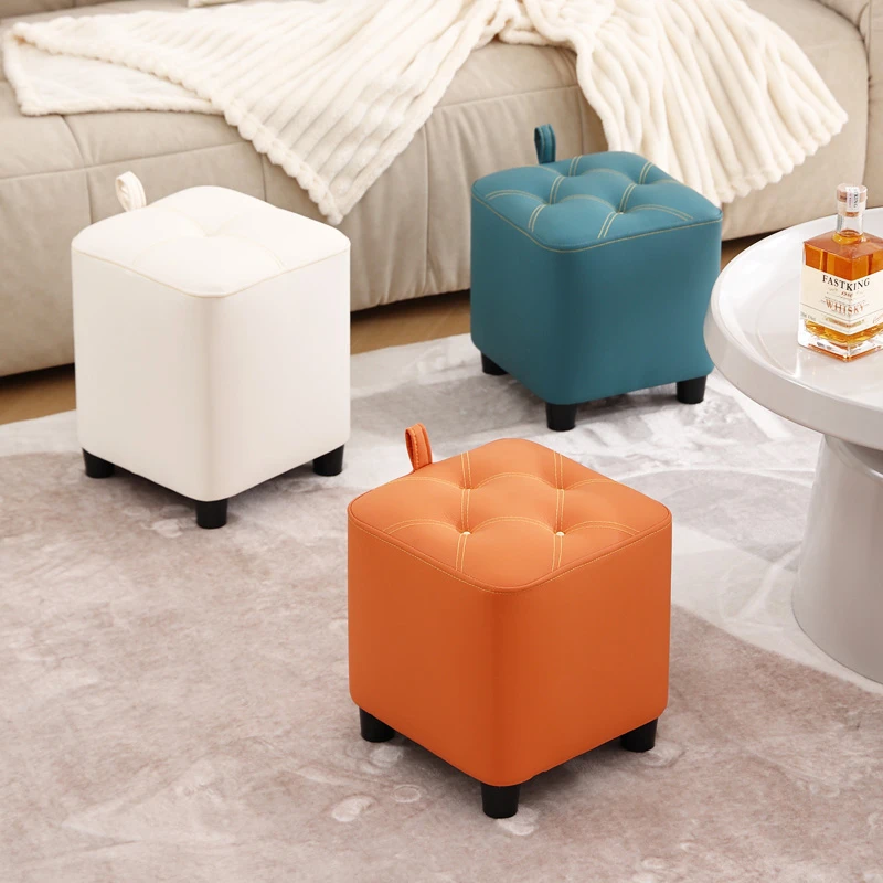 小凳子家用换鞋凳板凳门口穿鞋凳茶几矮凳创意猫抓皮沙发脚踏板凳