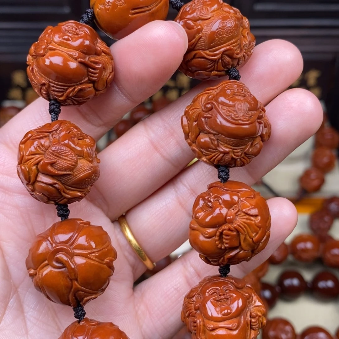 星***座吊坠橄榄核荷叶财迷