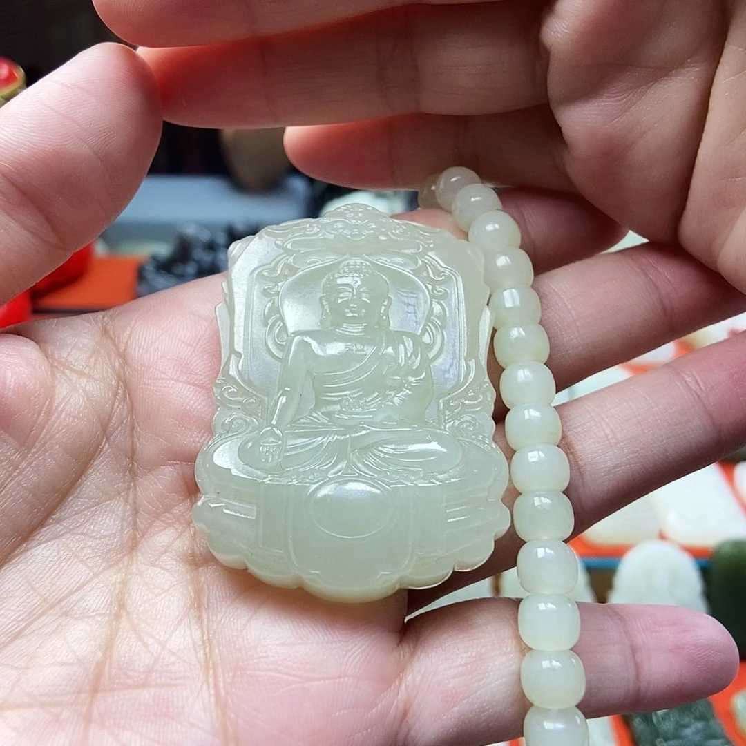 颈饰未镶嵌和田玉顺**水