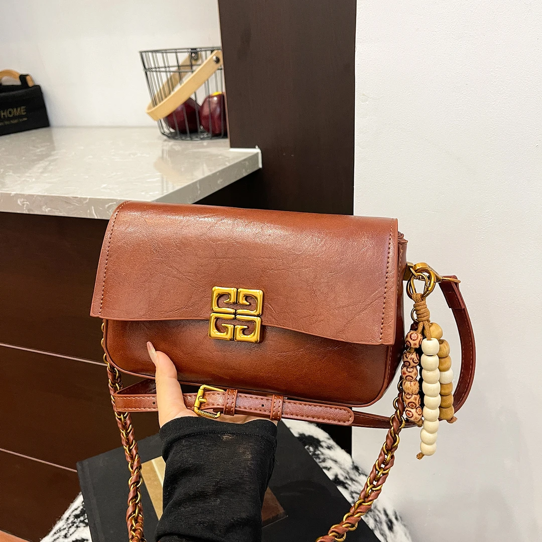 包包2025秋冬新款时尚链条包单肩腋下包高级感百搭女士斜挎包简约