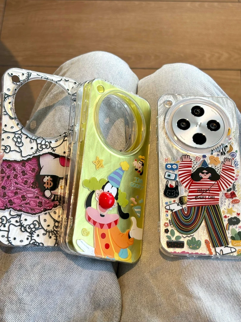 适用于iPhone华为vivo荣耀墨镜凯蒂oppo小米红米大孔可爱手机壳顶