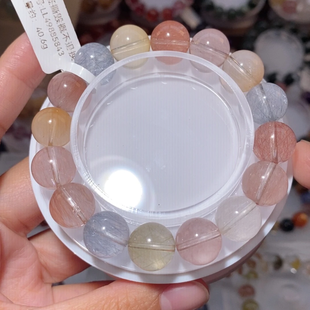 水晶手链未镶嵌F彩兔毛12.2