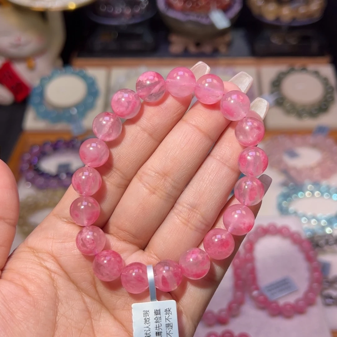 水晶手串未镶嵌爱****)樱花雨不退换10.8m m