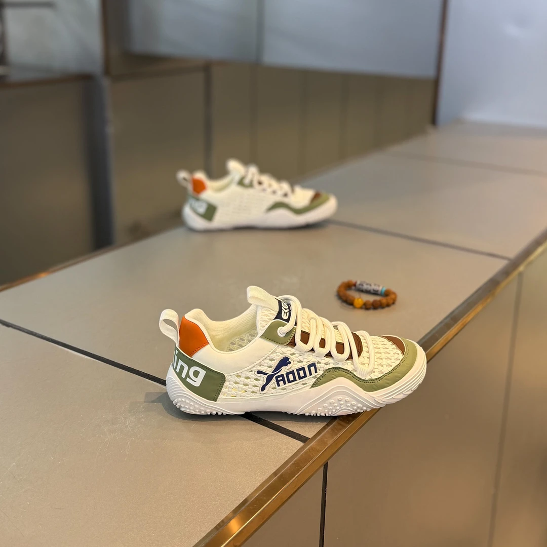 时尚休闲百搭日常潮款流行男士鞋子低帮鞋编织网男鞋网红同款轻奢