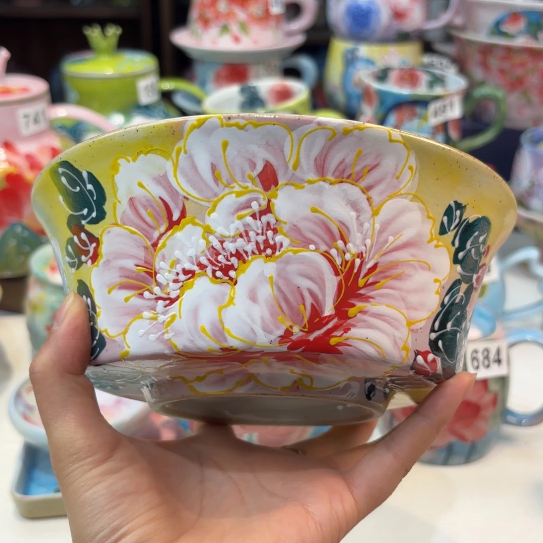 瓷片景德镇手绘高温釉下彩陶瓷茶具