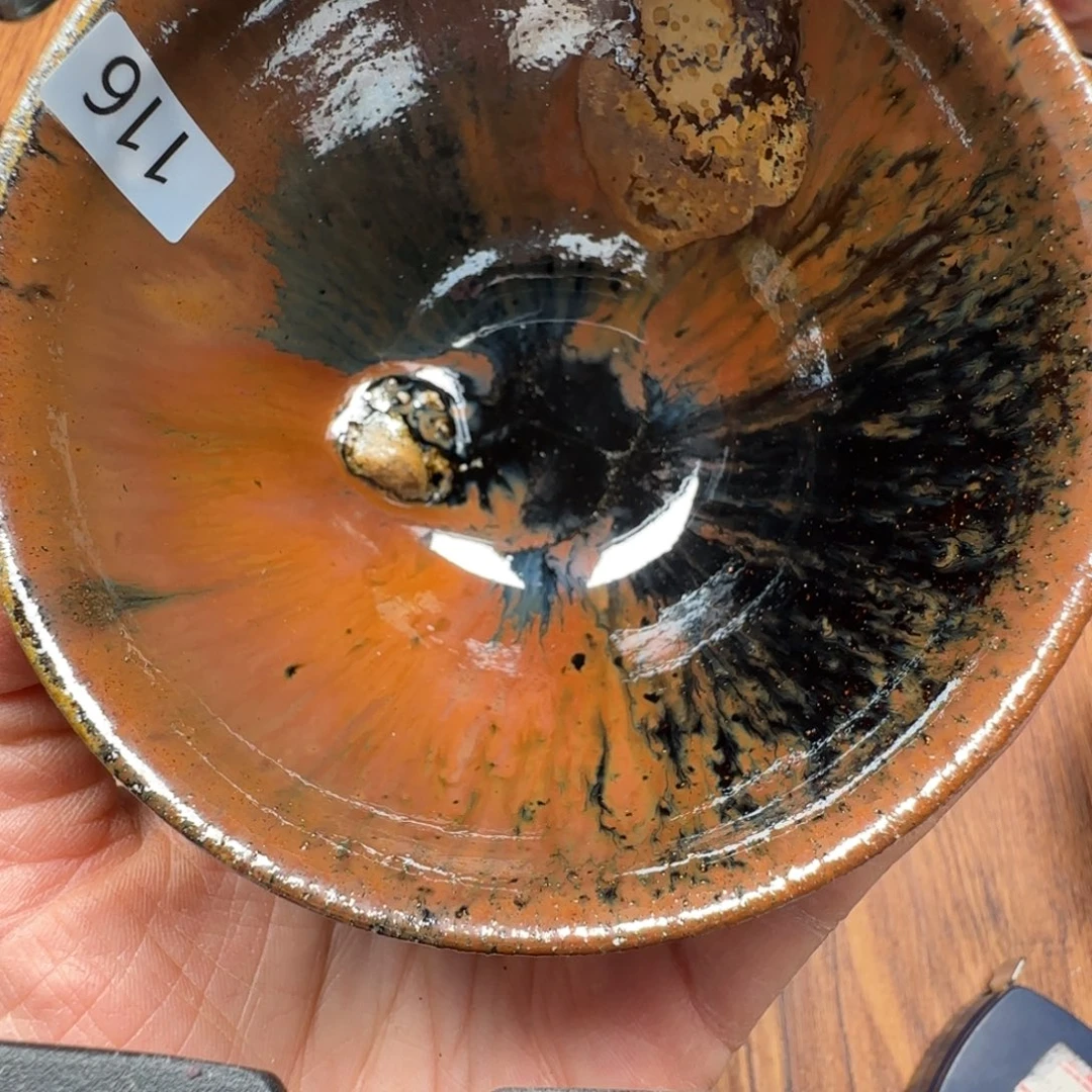 柴烧建盏茶盏茶杯116