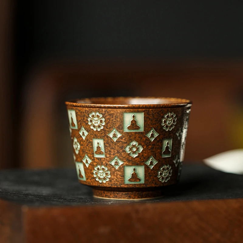 问鼎锦绣宋纹  千佛宝相系列茶杯LQW74