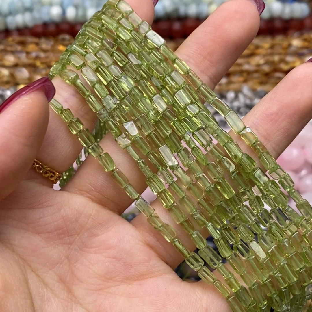 玛瑙/玉髓未镶嵌珠宝半成品橄榄石方片3mm