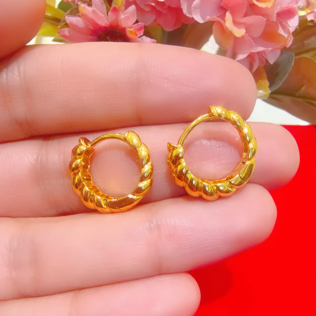 合金耳饰 0.1g 麻花耳扣