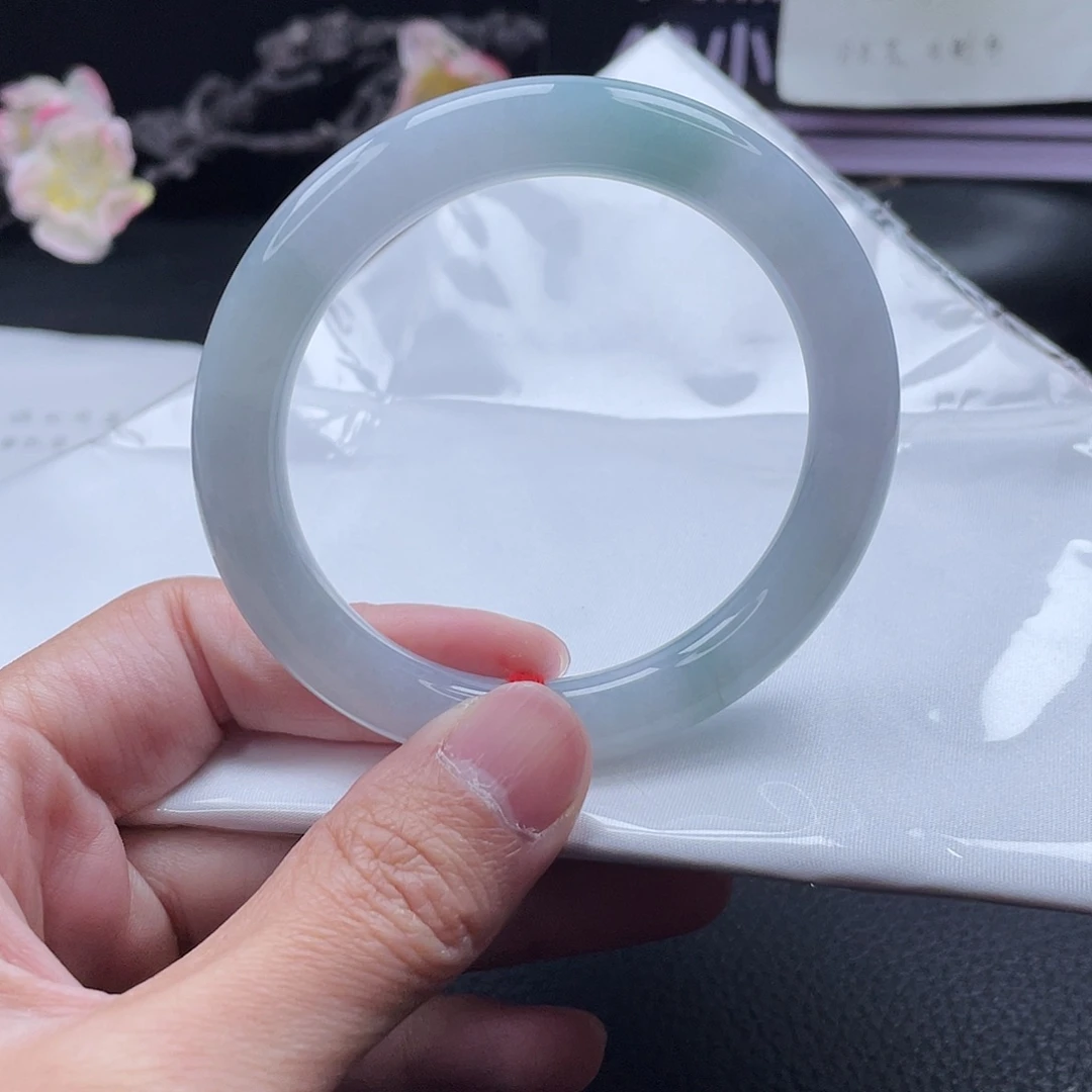 翡翠未镶嵌手镯（圆镯）手镯56.8