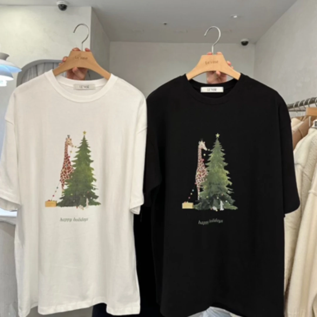 韩国东大门鹿鹿卡通T