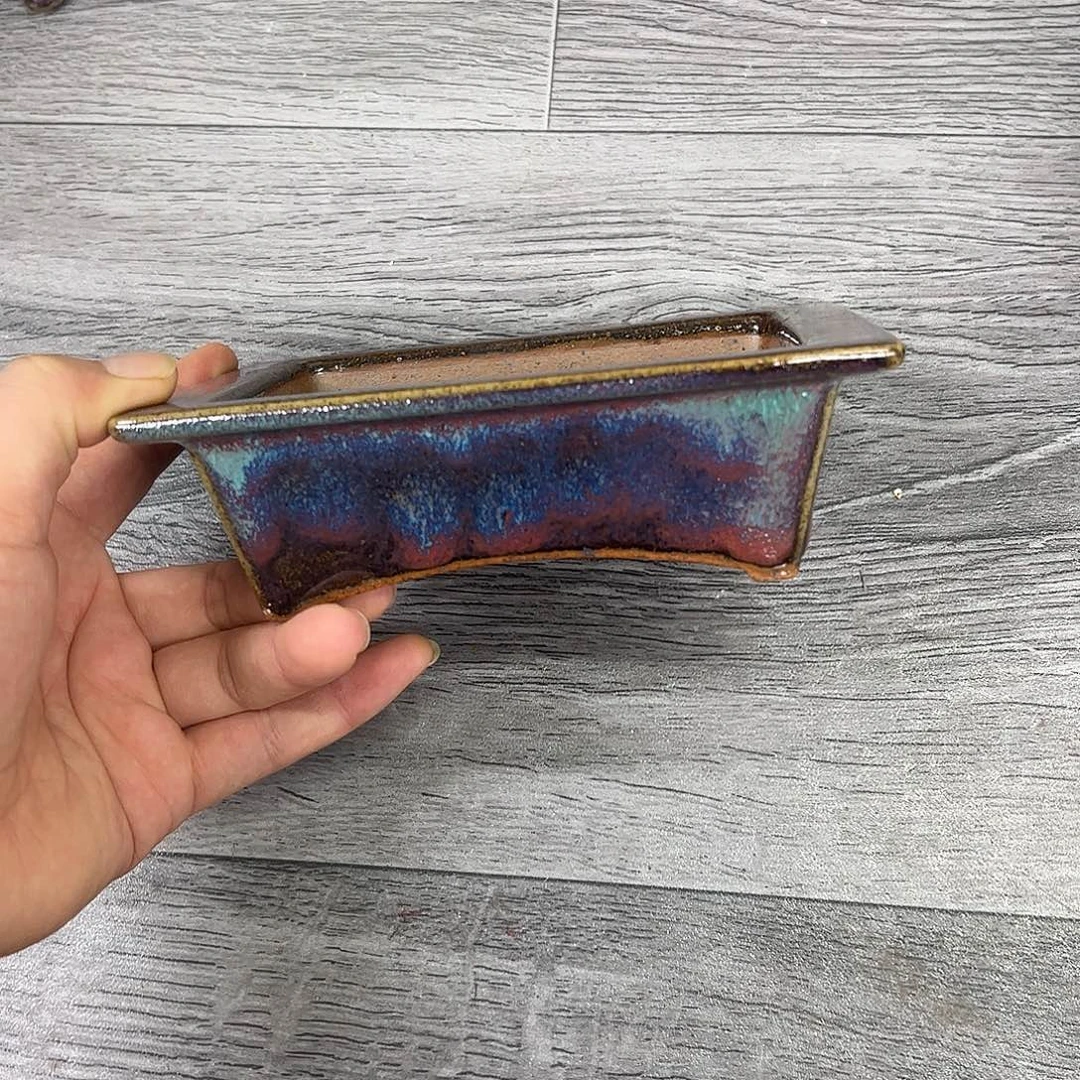 紫砂花盆225号瑕疵15/11/4.5cm窑变