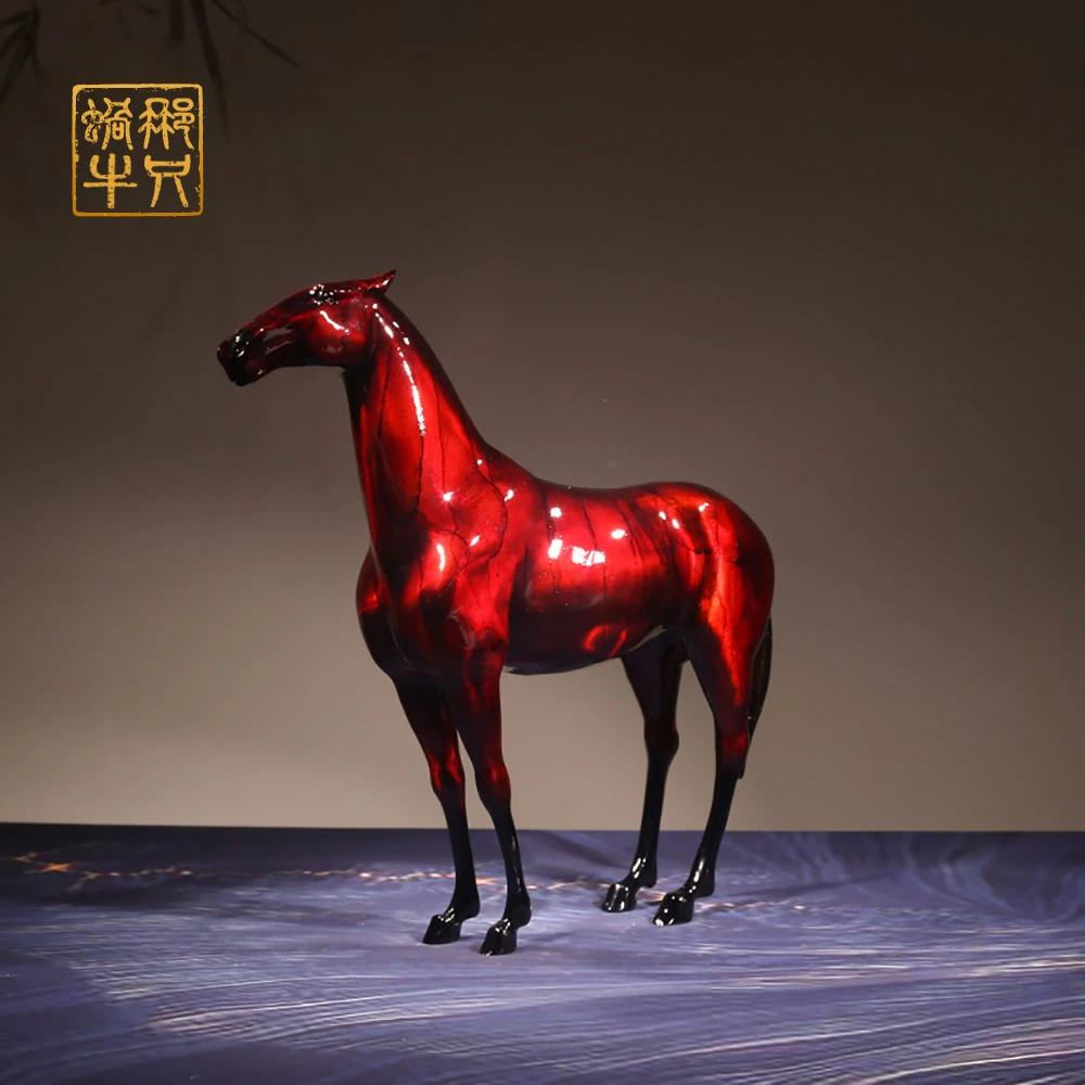 那只蜗牛16#汗血宝马铜器居家玄关办公室书房摆件礼品铜工艺品