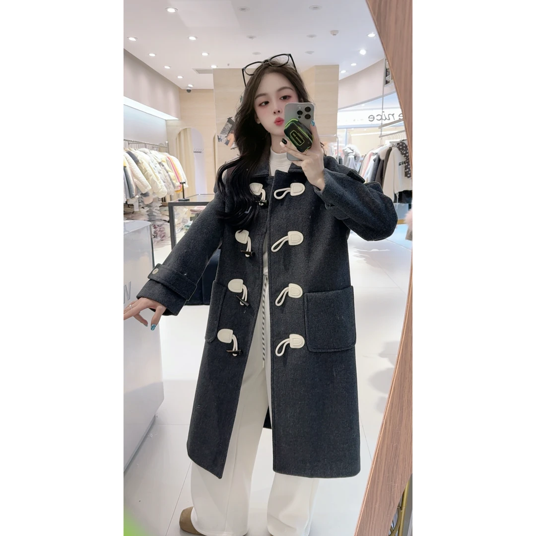 2612牛角扣（加棉）大衣