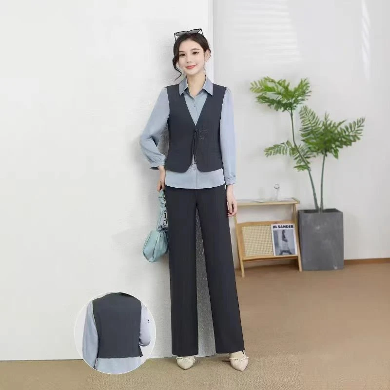【F3102】2025春季新款两件套套装时尚气质显瘦套装专柜正品