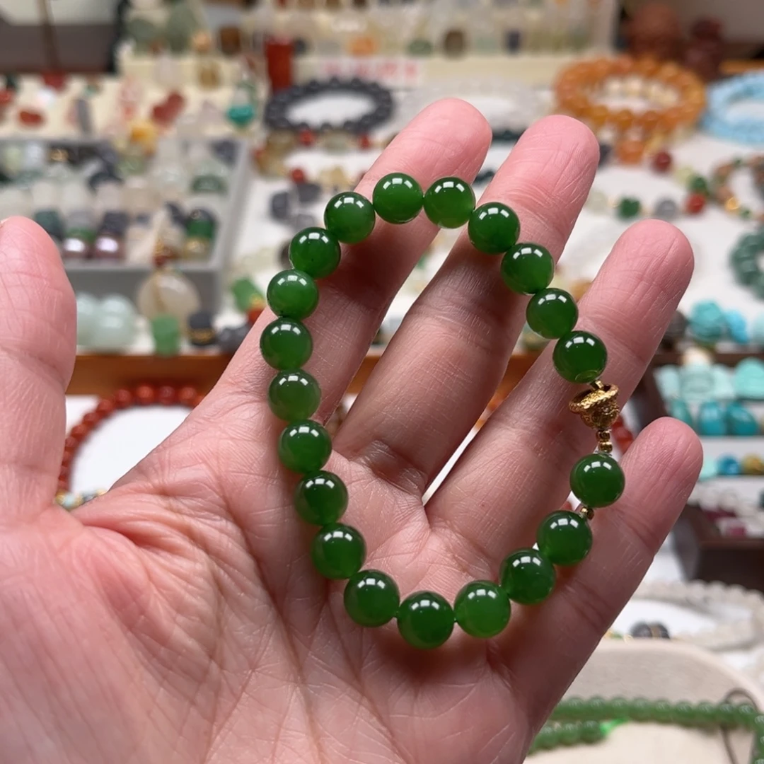 和田玉未镶嵌手链单圈手串