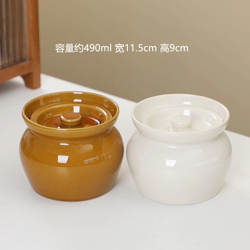 隔水炖瓦罐炖盅一人份炖罐带盖汤罐沙县小吃陶瓷煨汤汤盅厂家直销