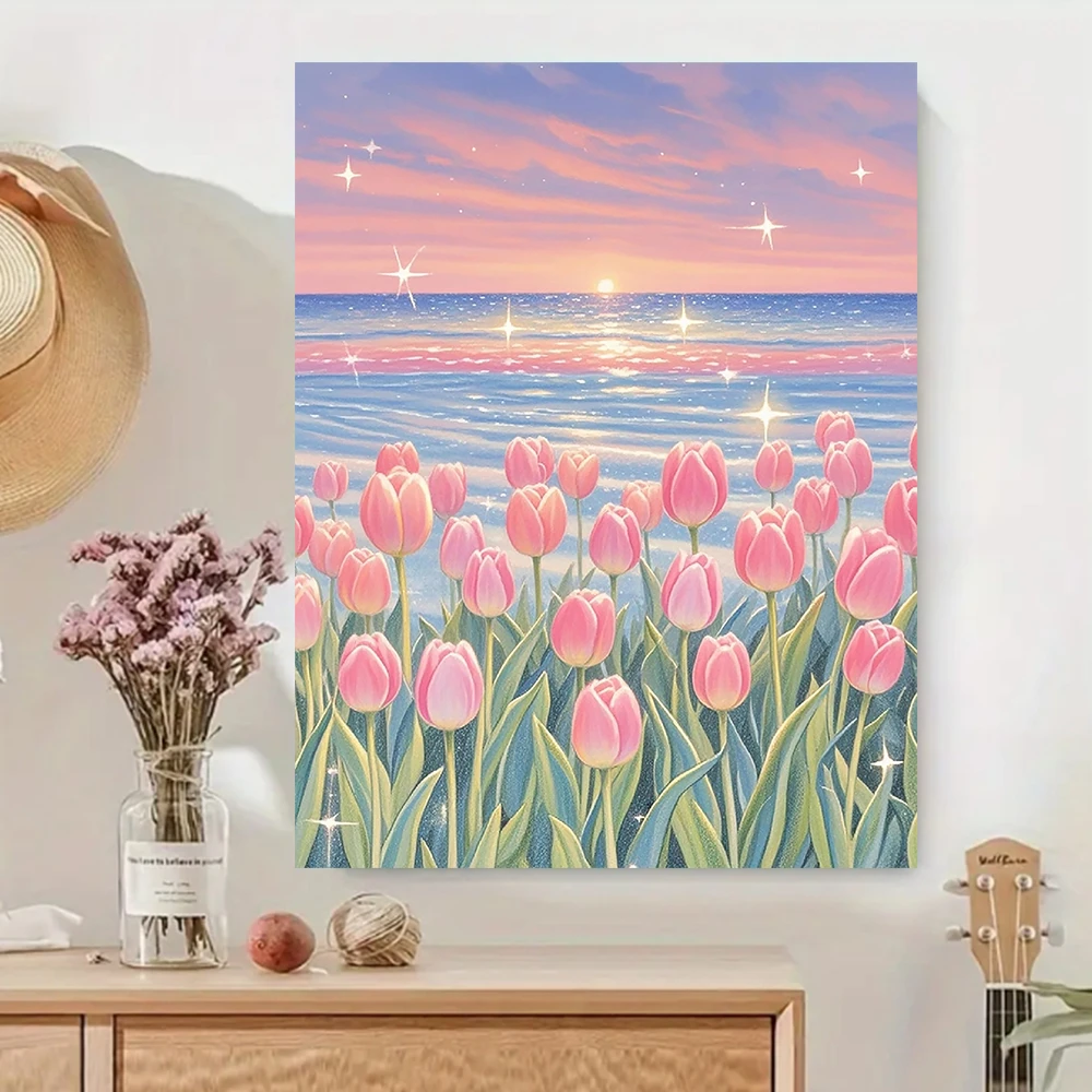 DIY数字油画定制任意款式尺寸无框画布丙烯填色