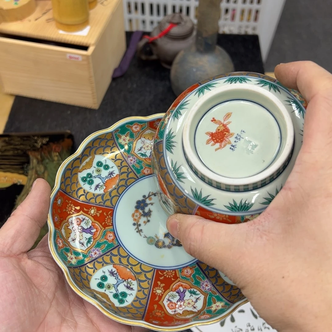 陶瓷日本中古工艺品摆件