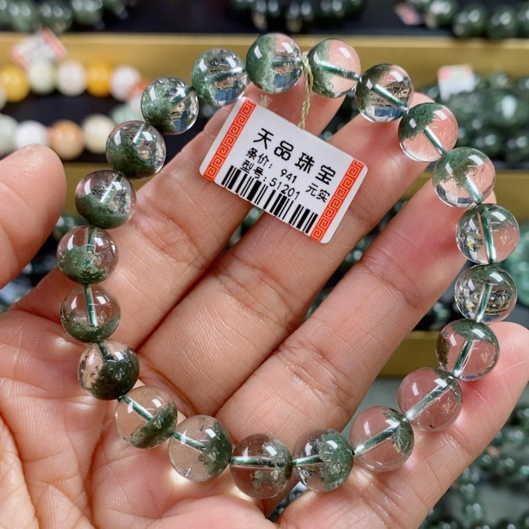 水晶手链未镶嵌绿幽灵手链51201