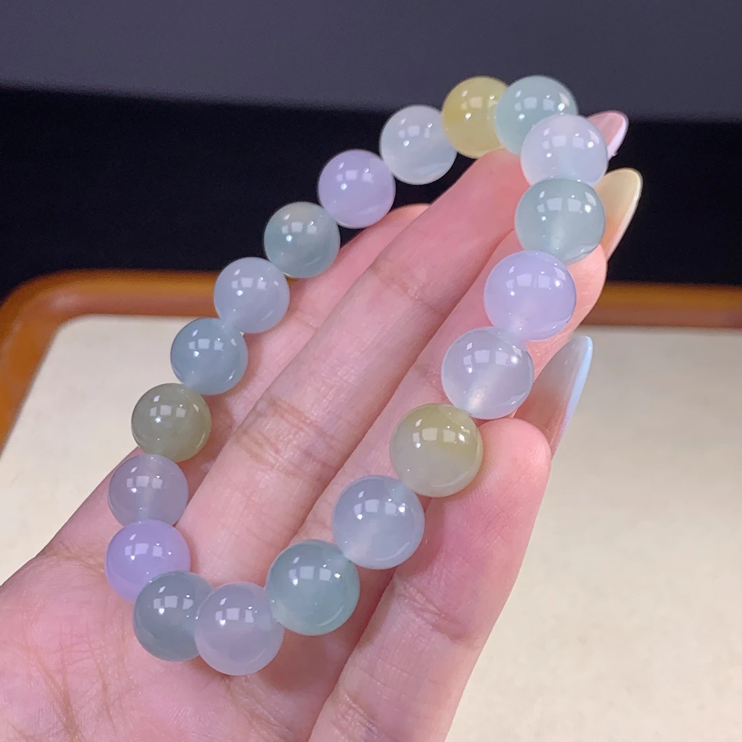 5.17-5-缅甸天然翡翠A货 女款多宝手串尺寸:10mm 19颗粒