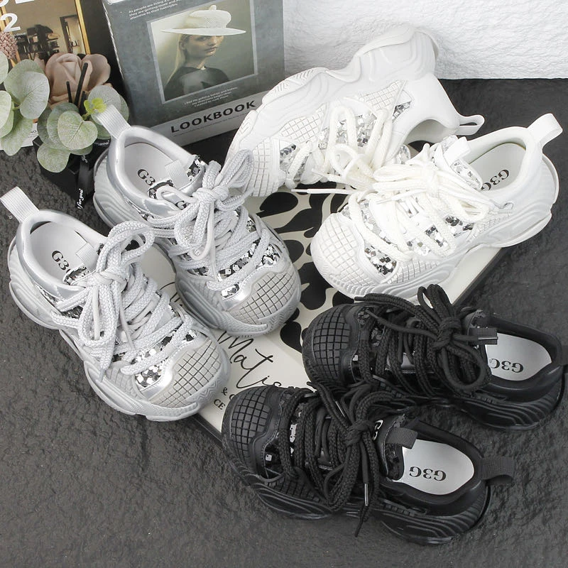 2025夏季新款女鞋厚底增高外穿休闲网红老爹鞋A 6601