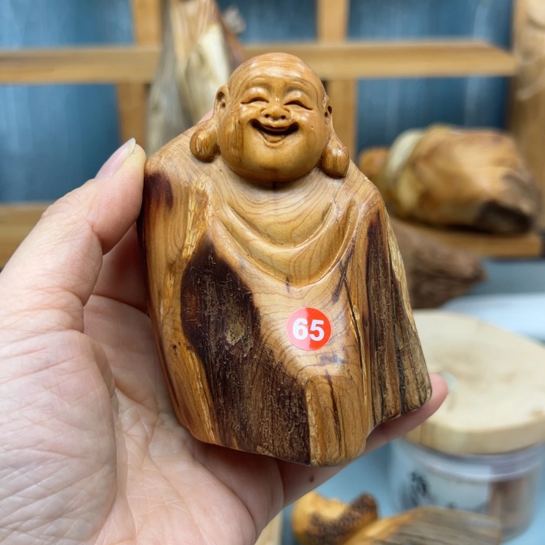 如***形木崖柏木摆件手把件