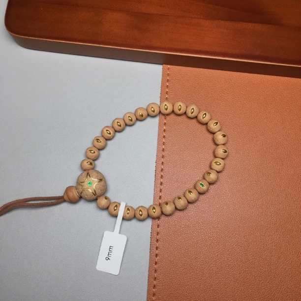 尼泊尔小凤眼镶嵌24k慈悲眼9mm