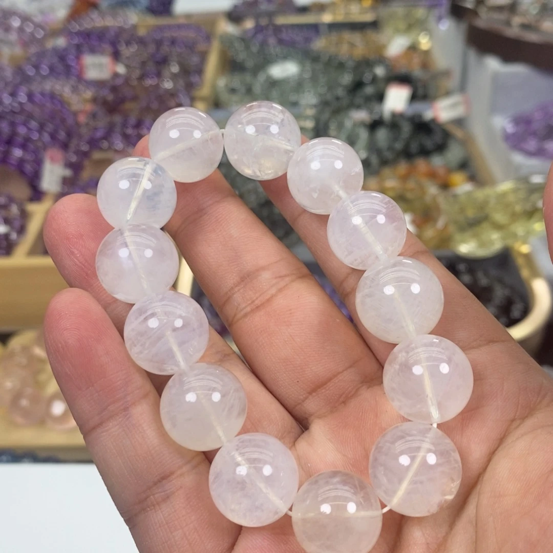 水晶手链未镶嵌15mm蓝针