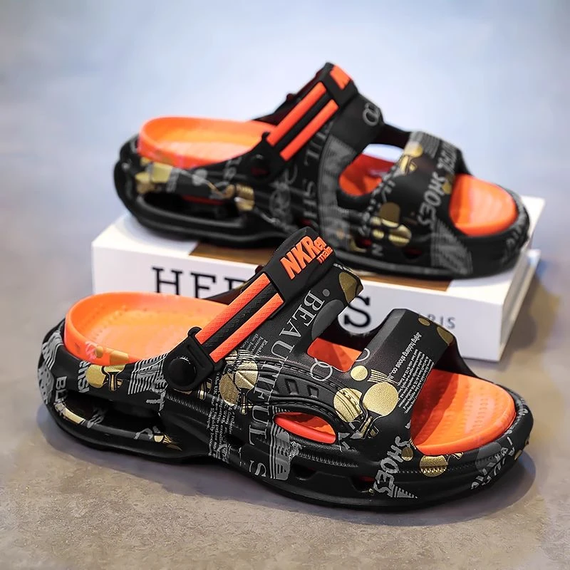 【奥莱特惠】男士凉鞋夏季外穿2025新款潮牌厚底踩屎感拖鞋男款运