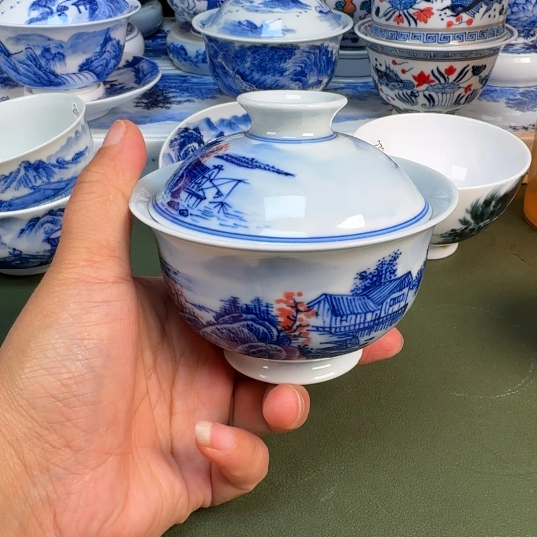 陶景德镇纯手绘茶具圆圆251