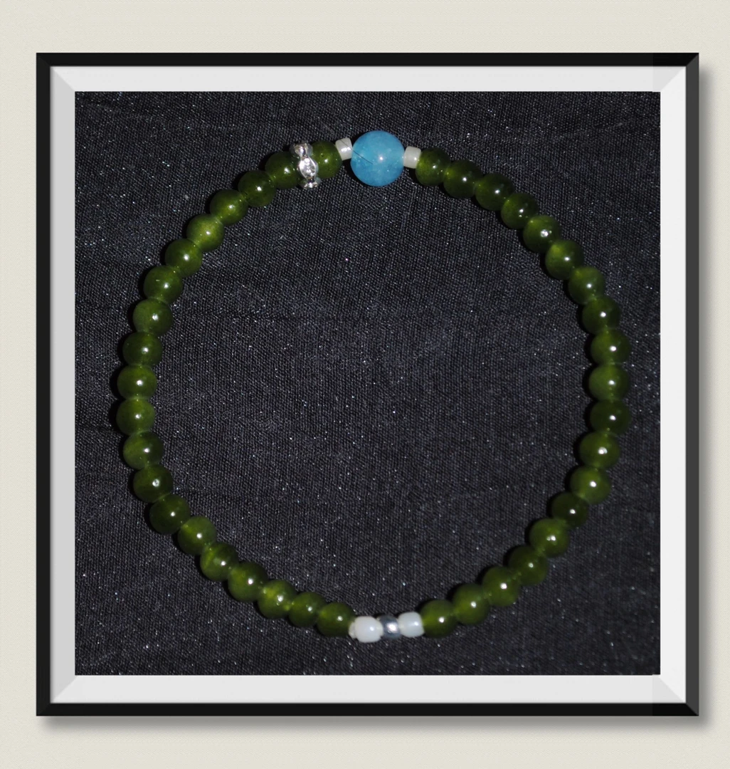 非金属玻璃手链 单圈小米珠手串搭配路路通配饰小众