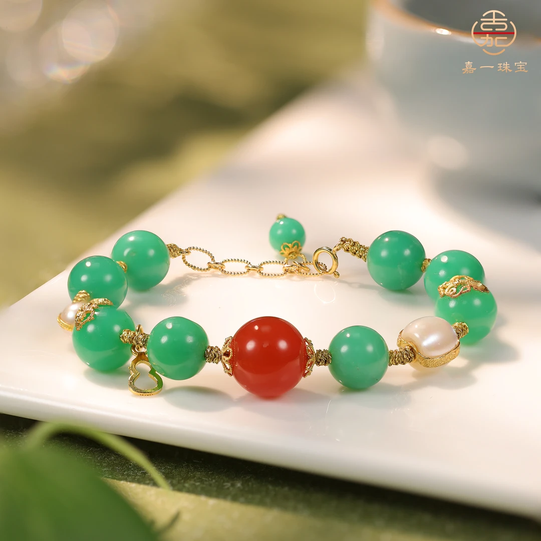 【嘉一珠宝】澳玉设计款单圈手串