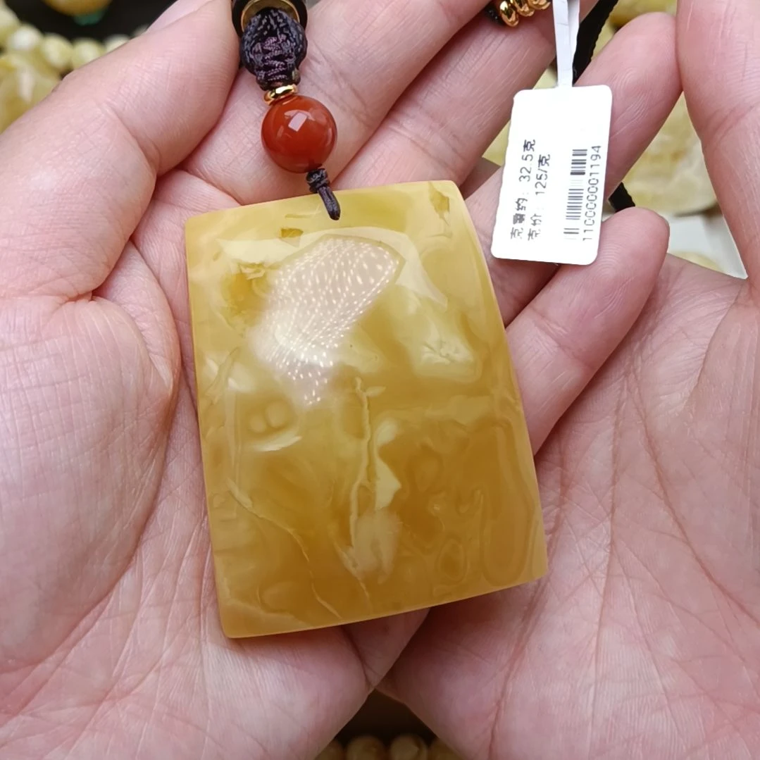 蜜蜡颈饰未镶嵌无事牌