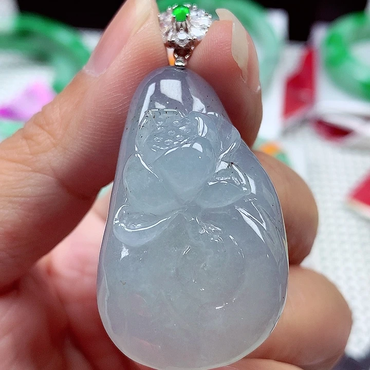 翡翠银S925镶嵌颈饰翡翠