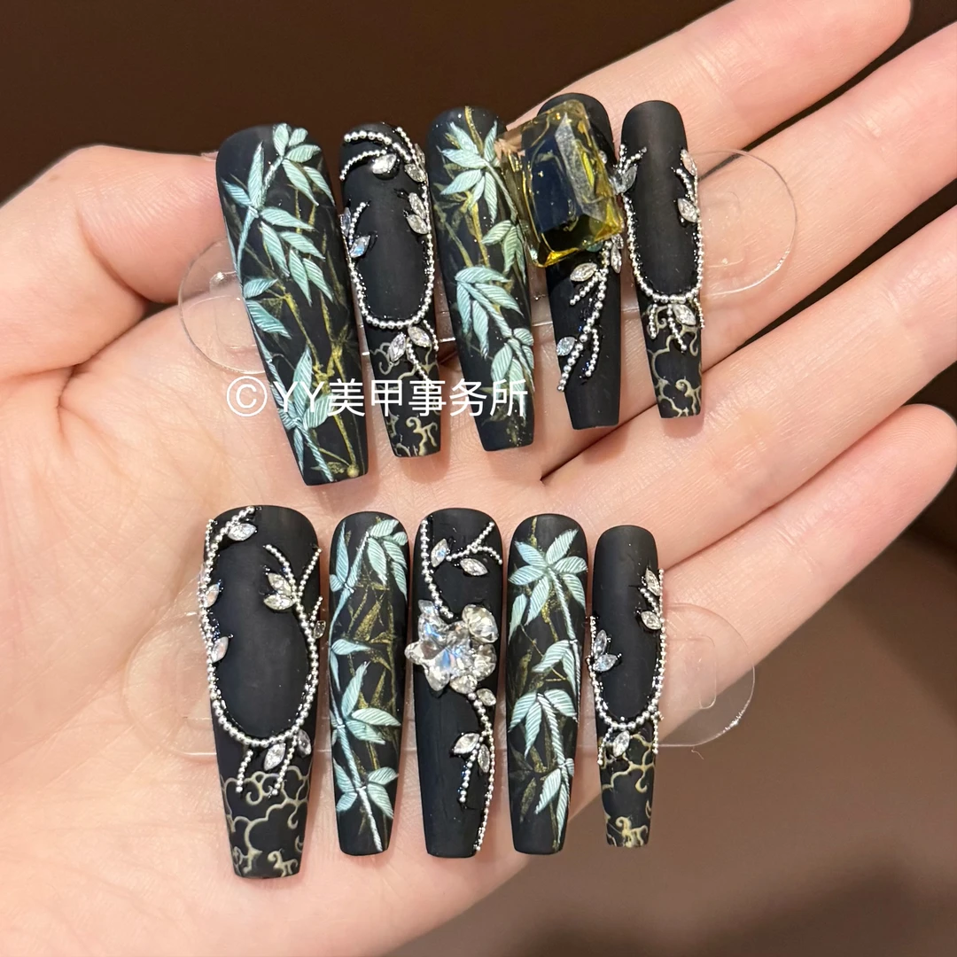 竹意079 下单后联系客服改发货时间否则无法制作 手工穿戴美甲