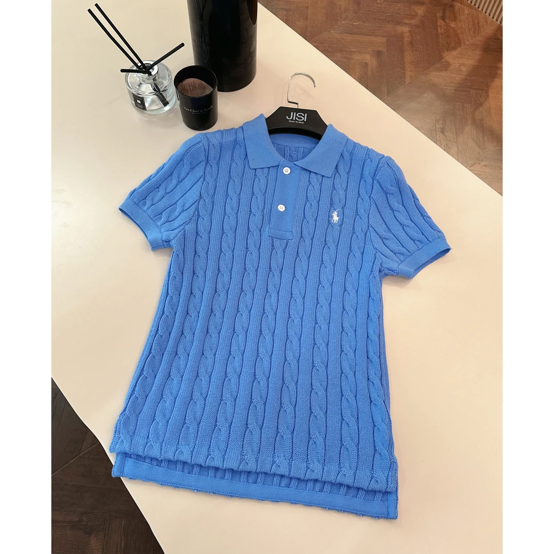 JISI R+限定洗水蓝针织上衣-TX24719