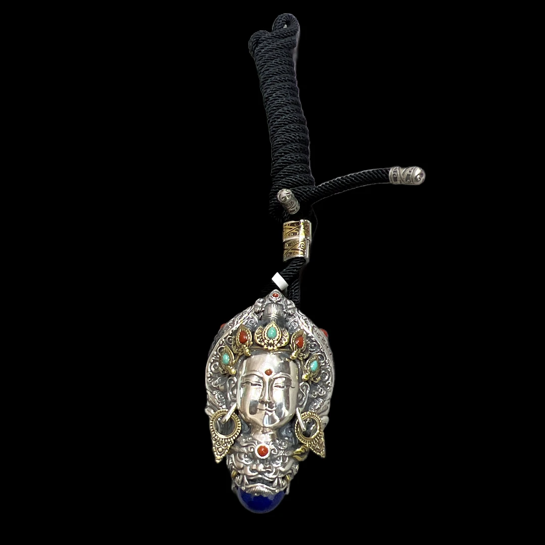 吊坠925银 V2592复古经典吊坠（文殊）孤品