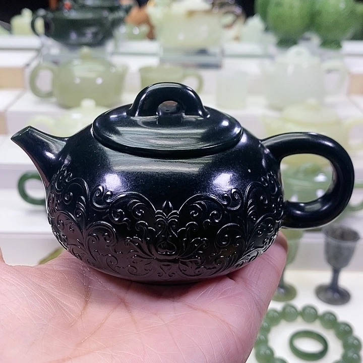 未镶嵌和田玉挂件茶壶180ml