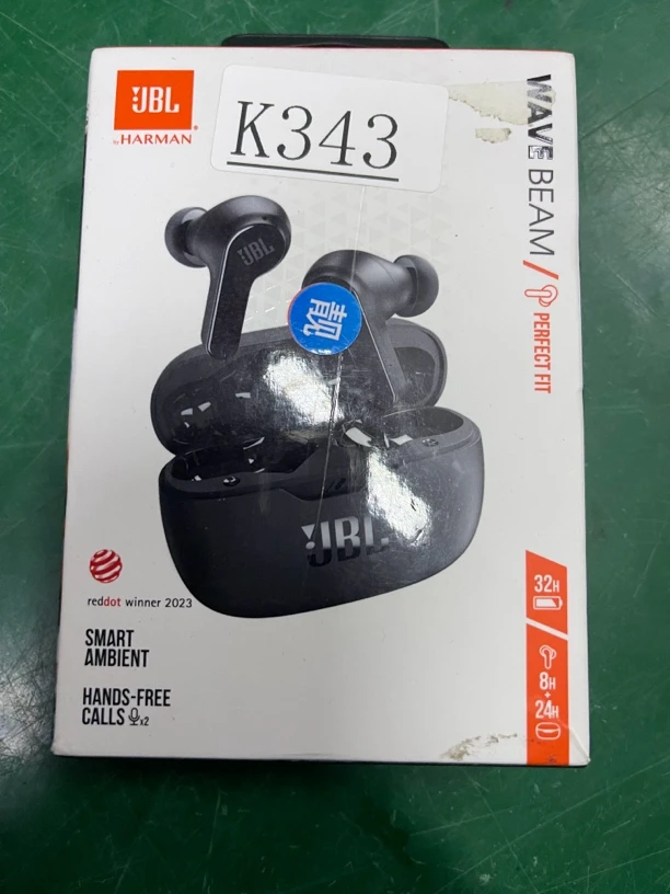 95新  捡漏JBL BEAM真无线蓝牙耳机黑色编号K343