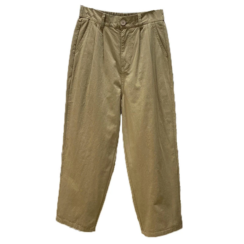 秋季新款小个子高腰显瘦垂感宽松百搭直筒九分裤韩系休闲阔腿裤女