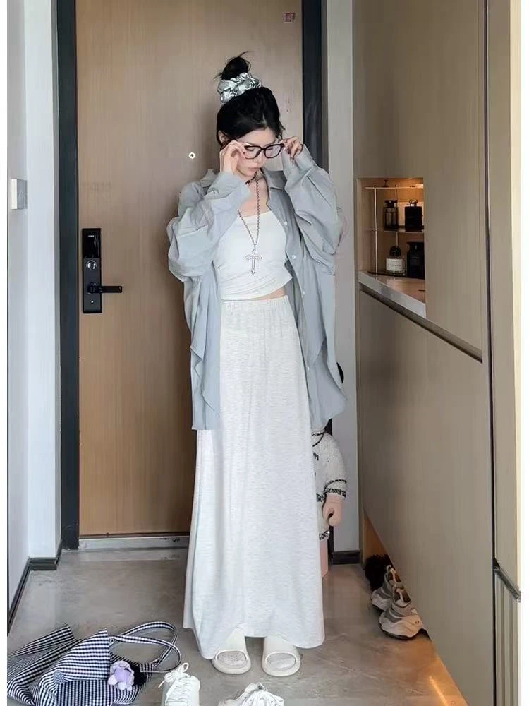 5号链接 7月份琪琪白色男友风长袖衬衫女  直播间下单NO退换~