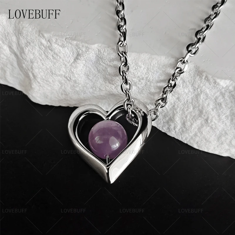 lovebuff爱心项链会长是女仆大人动漫同人周边饰品甜酷不锈钢项链