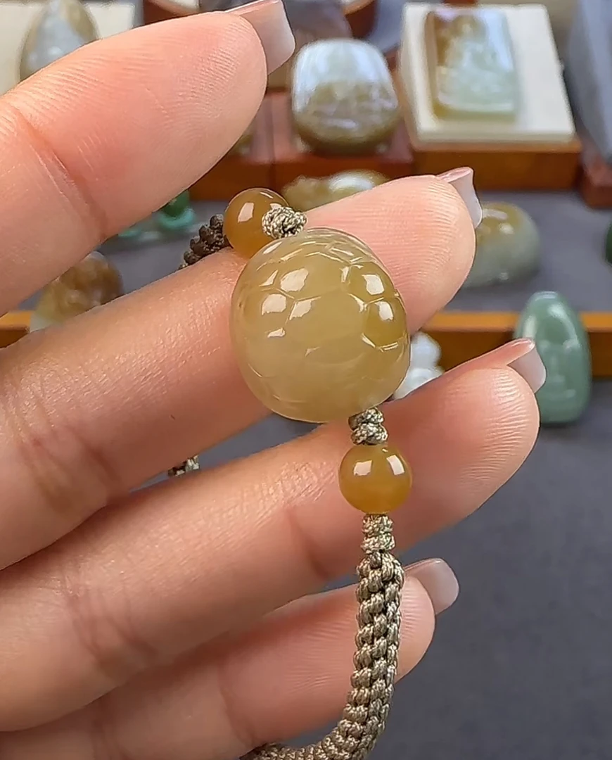 新疆和田玉小龟甲手绳