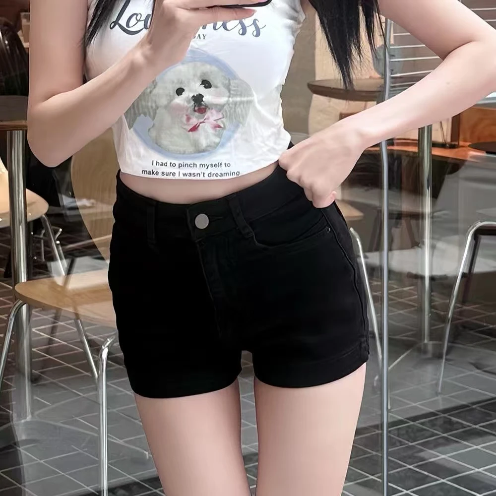 （801-900）2025新款夏季牛仔短裤短裙女高腰显瘦热裤百搭款