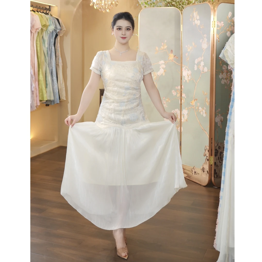 冰冰定制-048（白玉簪）连衣裙DMP266