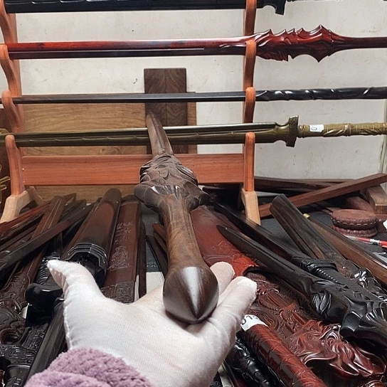 黑檀木木木1米二长盖聂