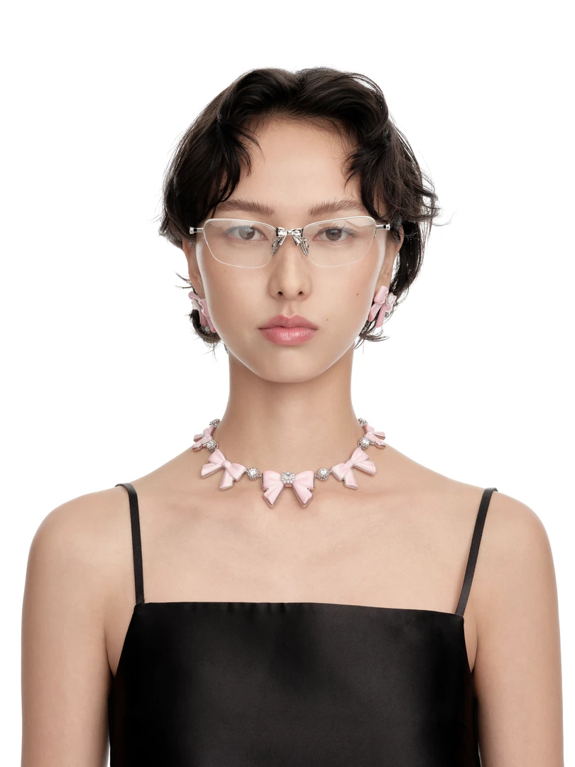 非金属合成锆石项链 【YVMIN】25早春25638WHTOONN陶瓷蝴蝶锆石项链