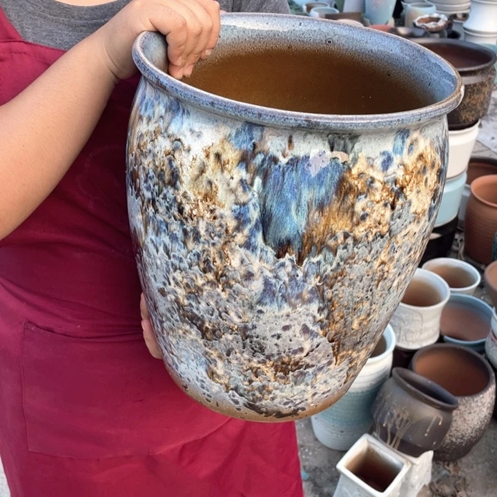 紫砂花盆口25高31正品正品